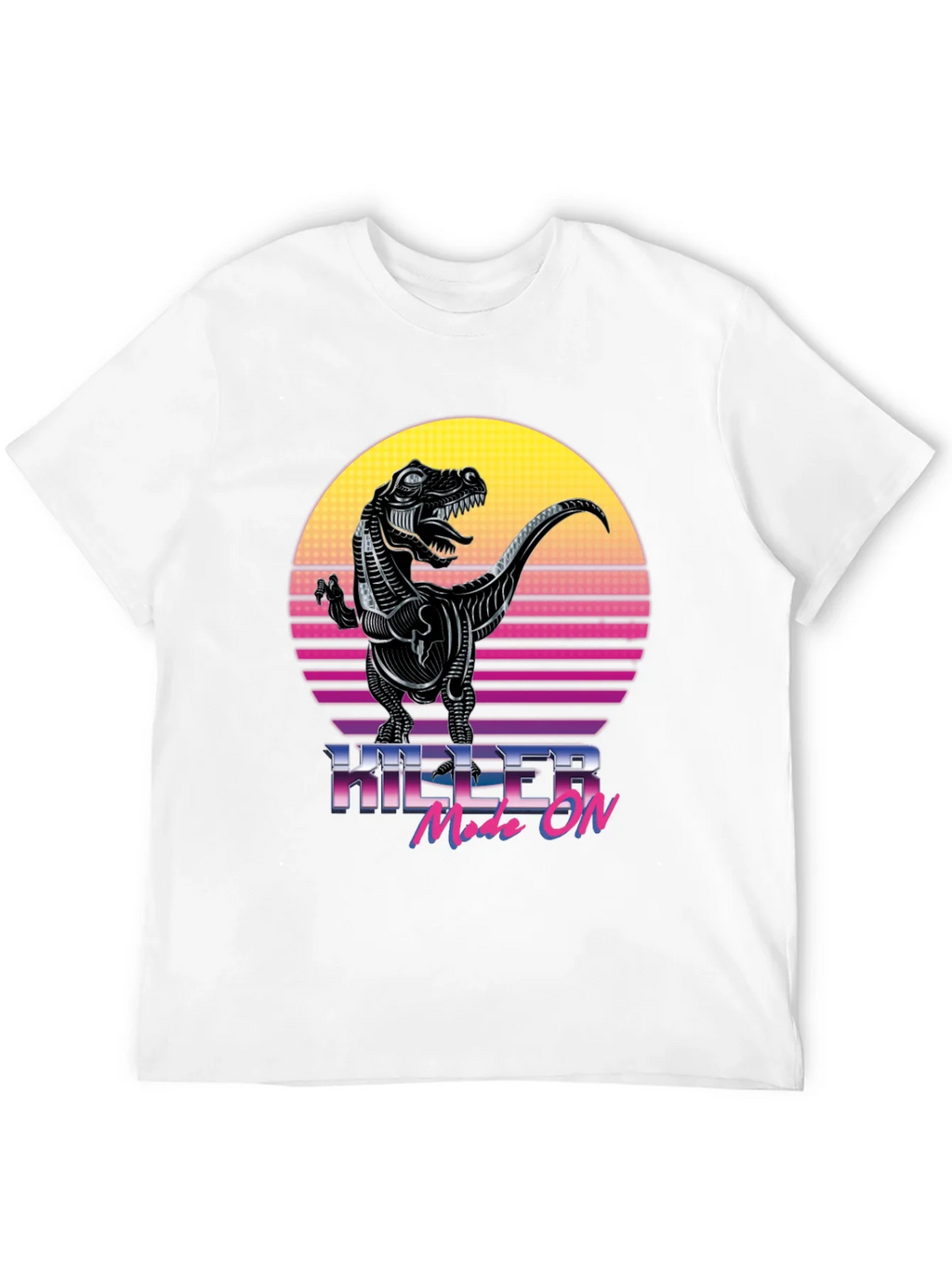 Killer Mode On T-Rex Retro Graphic T-Shirt product image 10