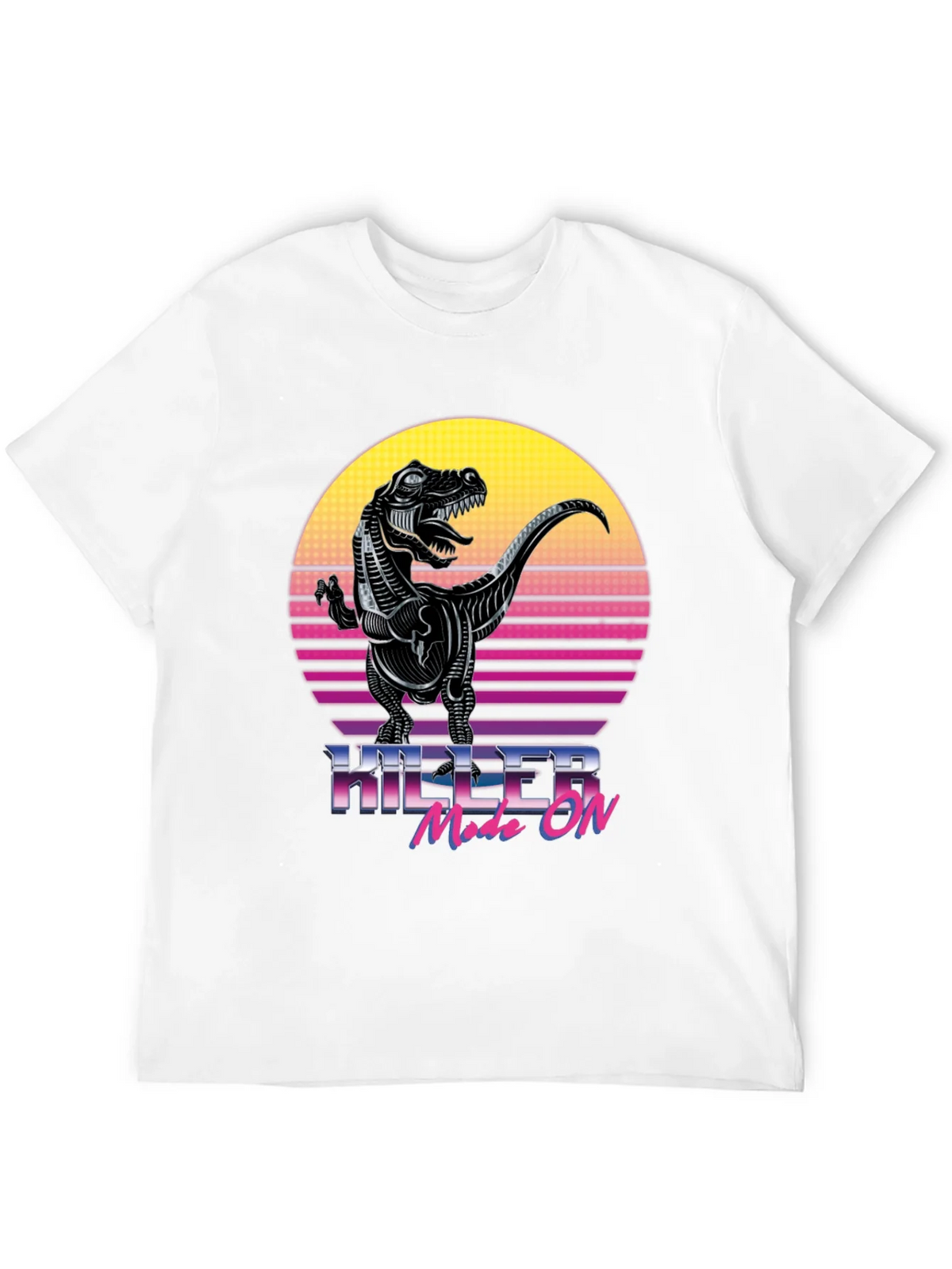 Killer Mode On T-Rex Retro Graphic T-Shirt product image 10