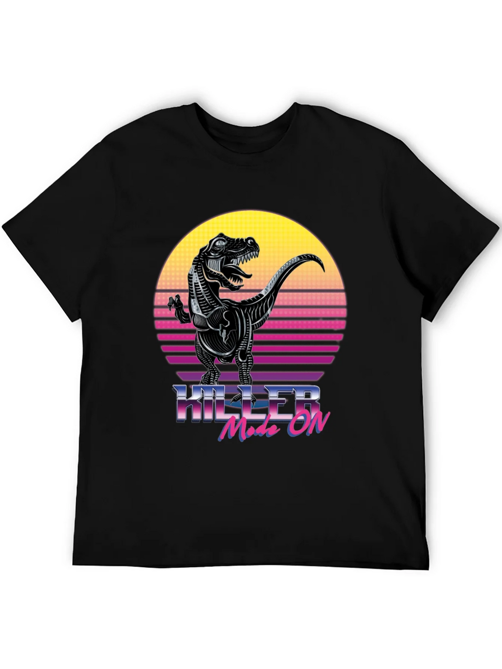 Killer Mode On T-Rex Retro Graphic T-Shirt product image 5