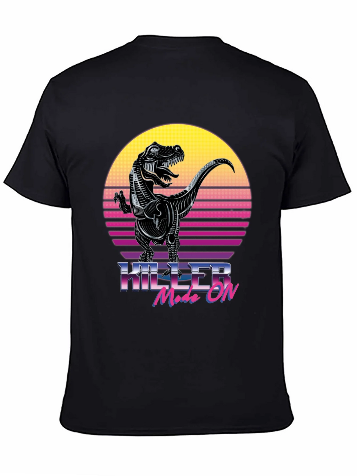 Killer Mode On T-Rex Retro Graphic T-Shirt product image 4