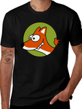 Cartoon Fox Graphic T-Shirt - Black product image 1