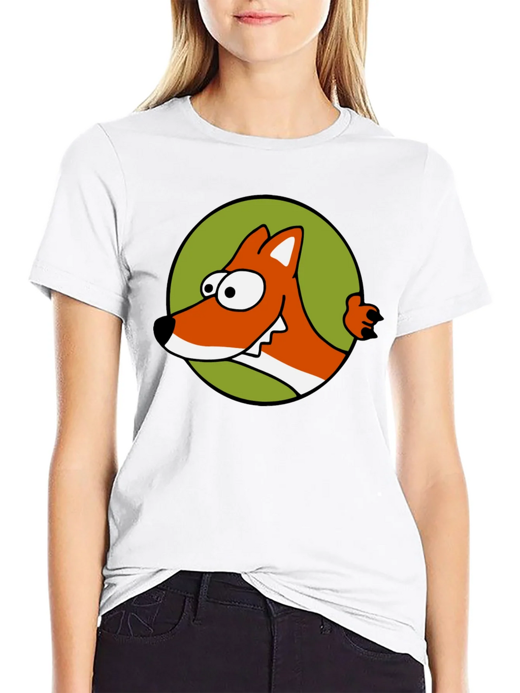 Cartoon Fox Graphic T-Shirt - Black product image 8
