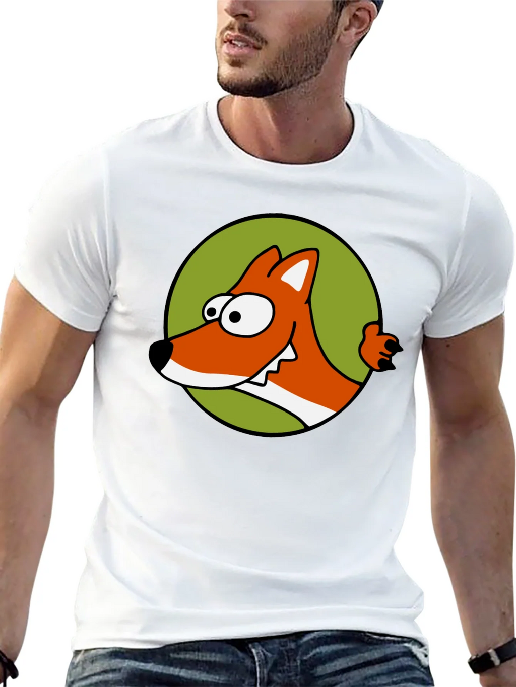 Cartoon Fox Graphic T-Shirt - Black product image 12