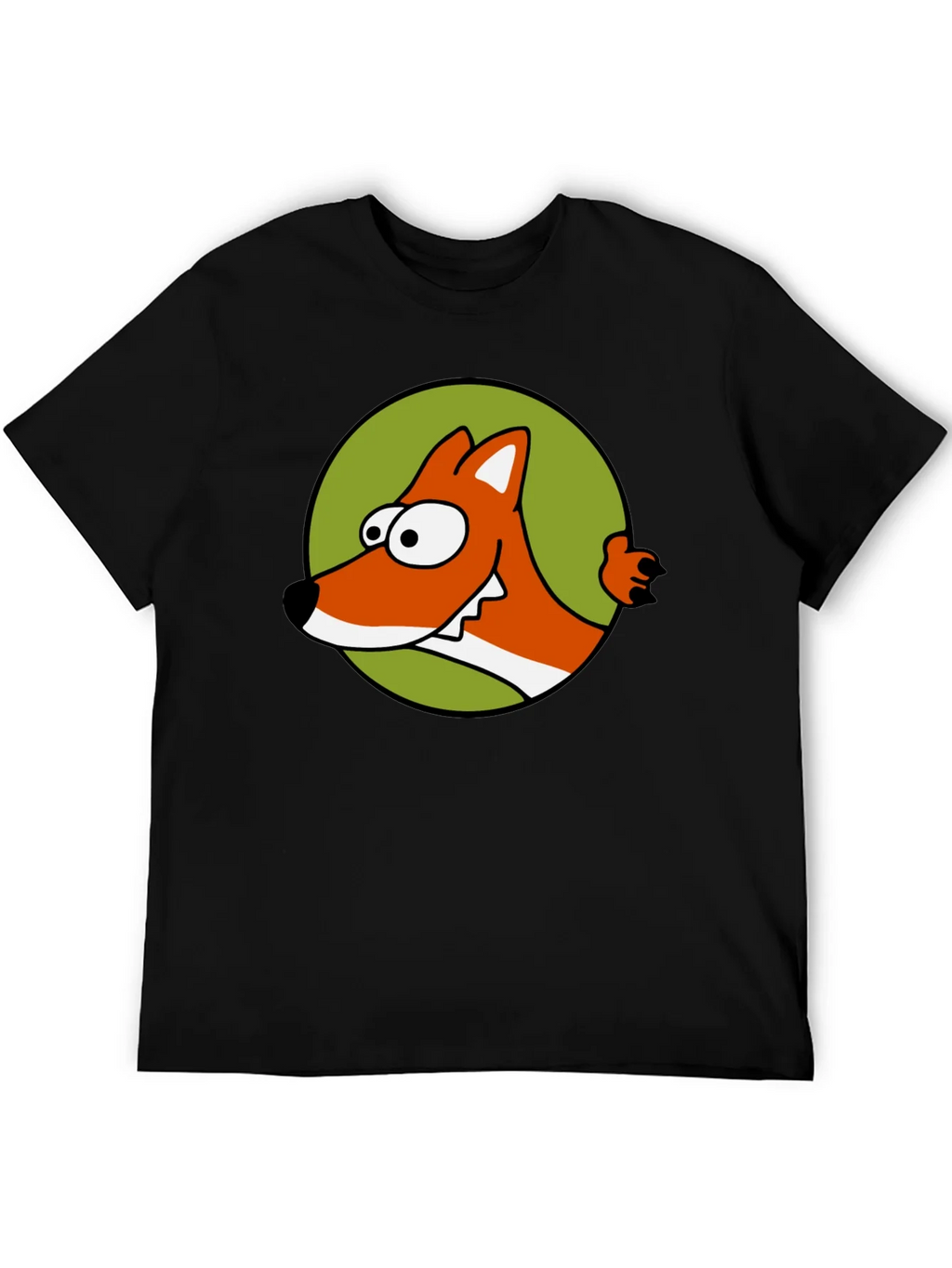 Cartoon Fox Graphic T-Shirt - Black product image 5