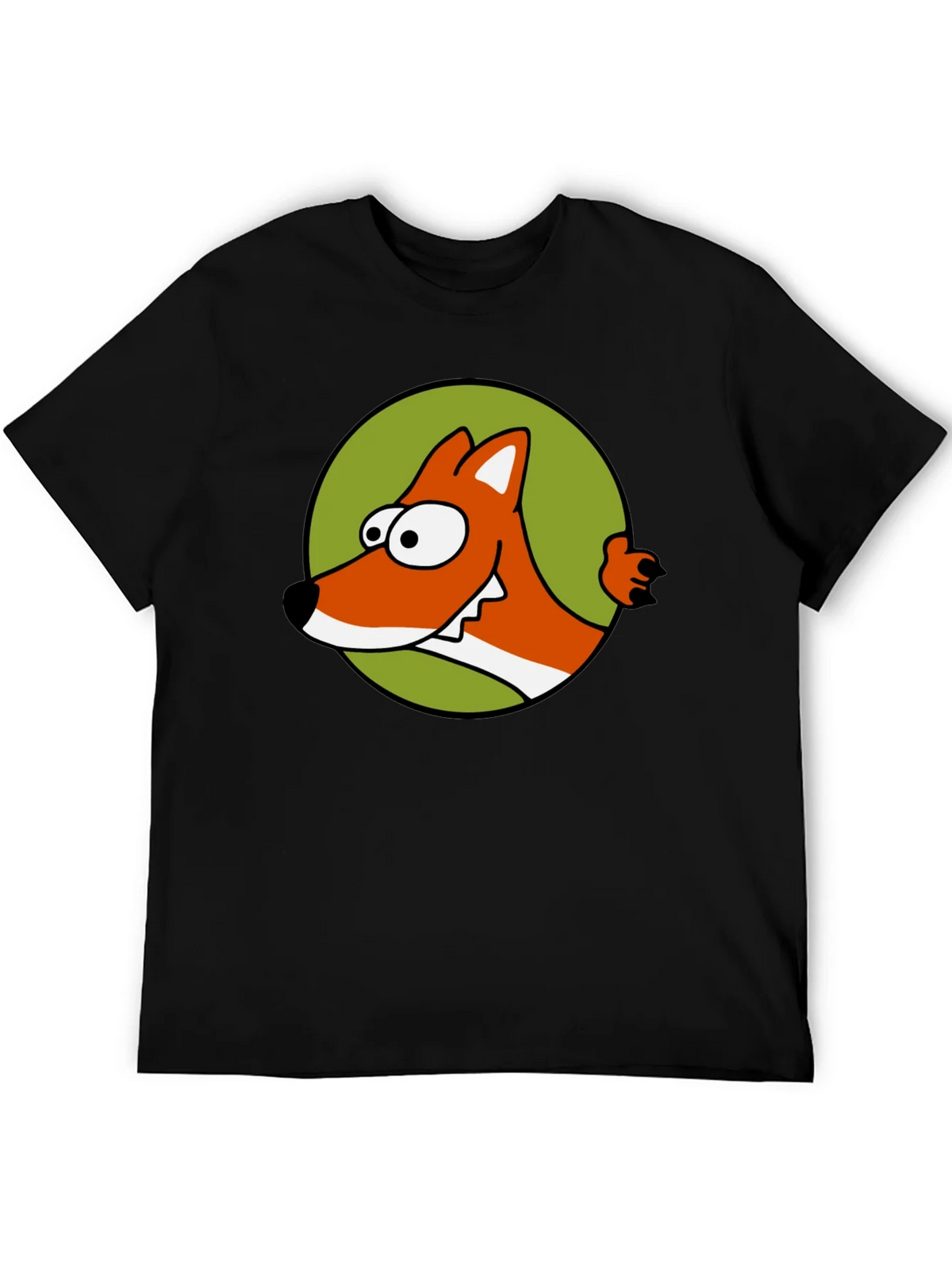 Cartoon Fox Graphic T-Shirt - Black product image 5
