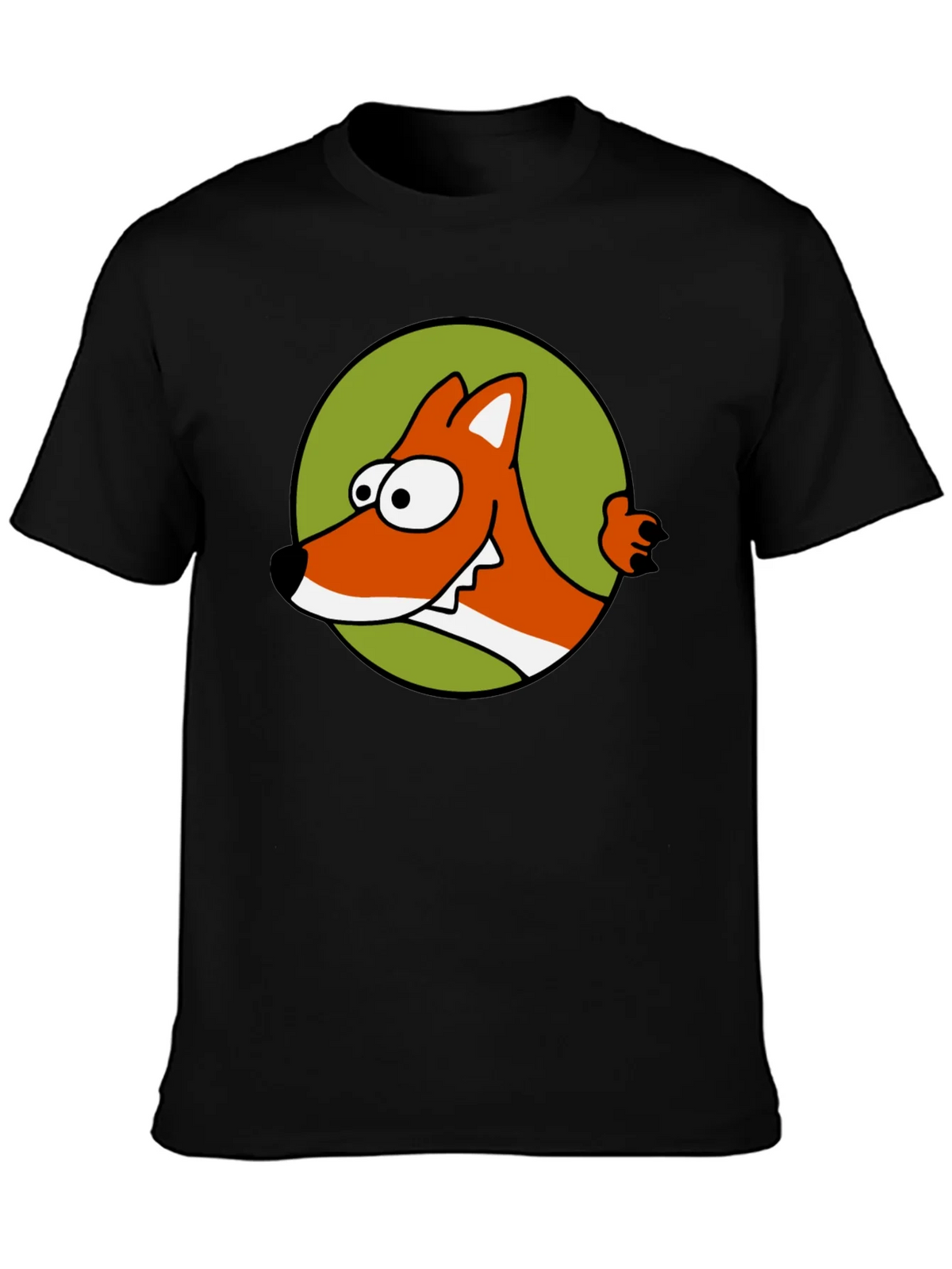 Cartoon Fox Graphic T-Shirt - Black product image 3