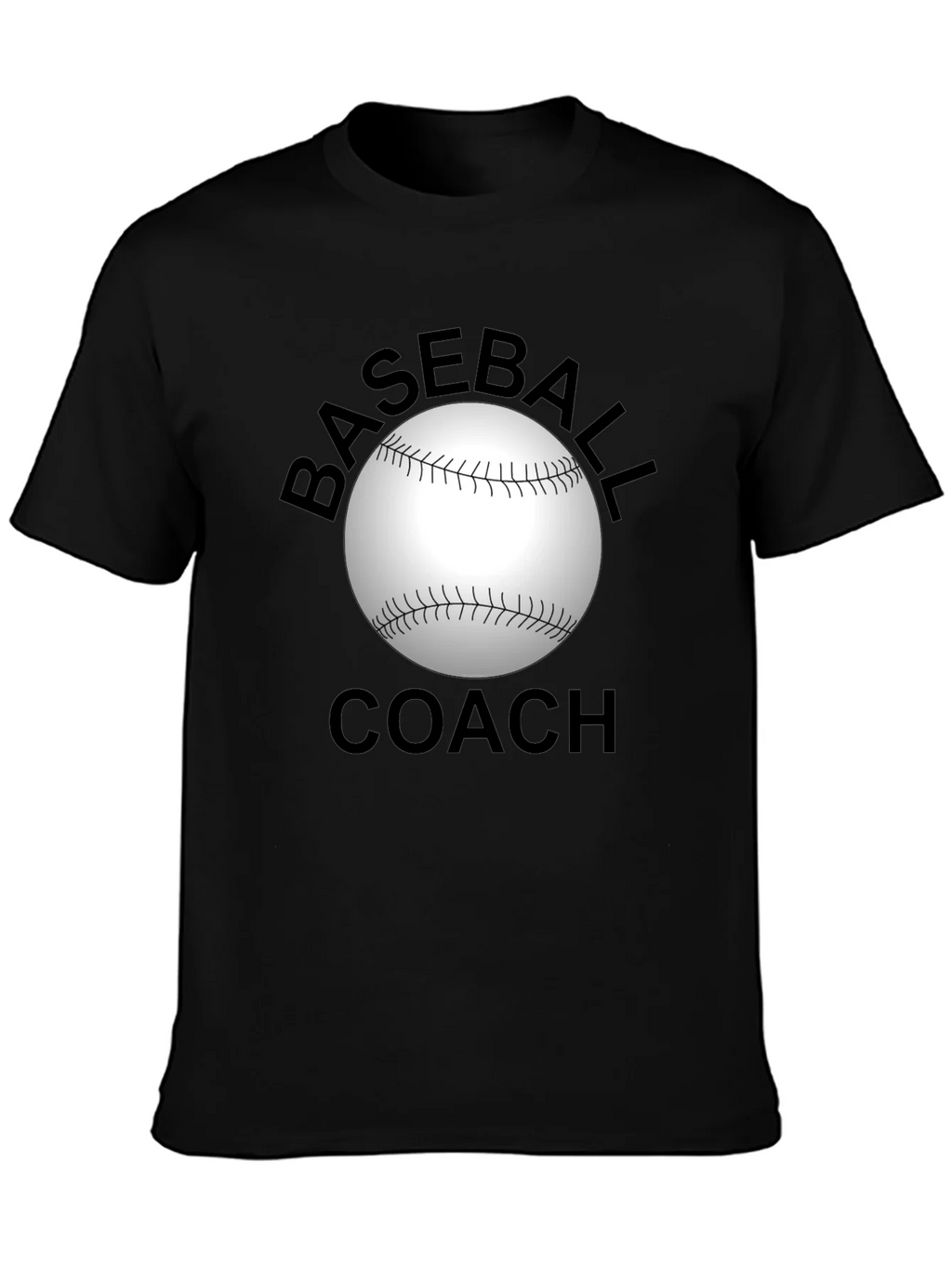 Baseball Coach Graphic T-Shirt - Black product image 2