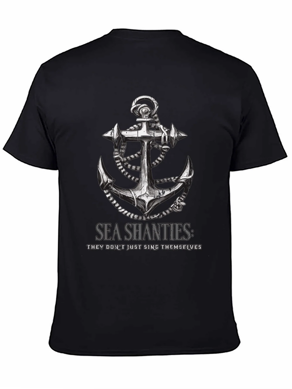 Sea Shanties Anchor Graphic T-Shirt - Black product image 4
