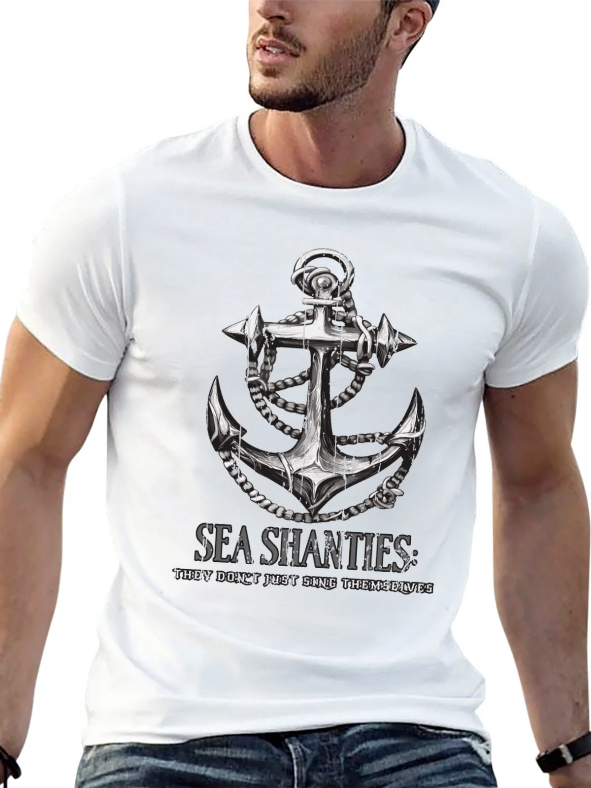 Sea Shanties Anchor Graphic T-Shirt - Black product image 12
