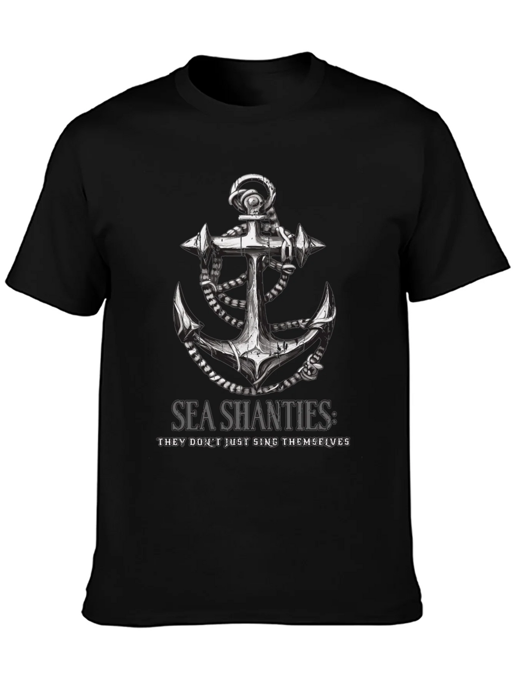 Sea Shanties Anchor Graphic T-Shirt - Black product image 3
