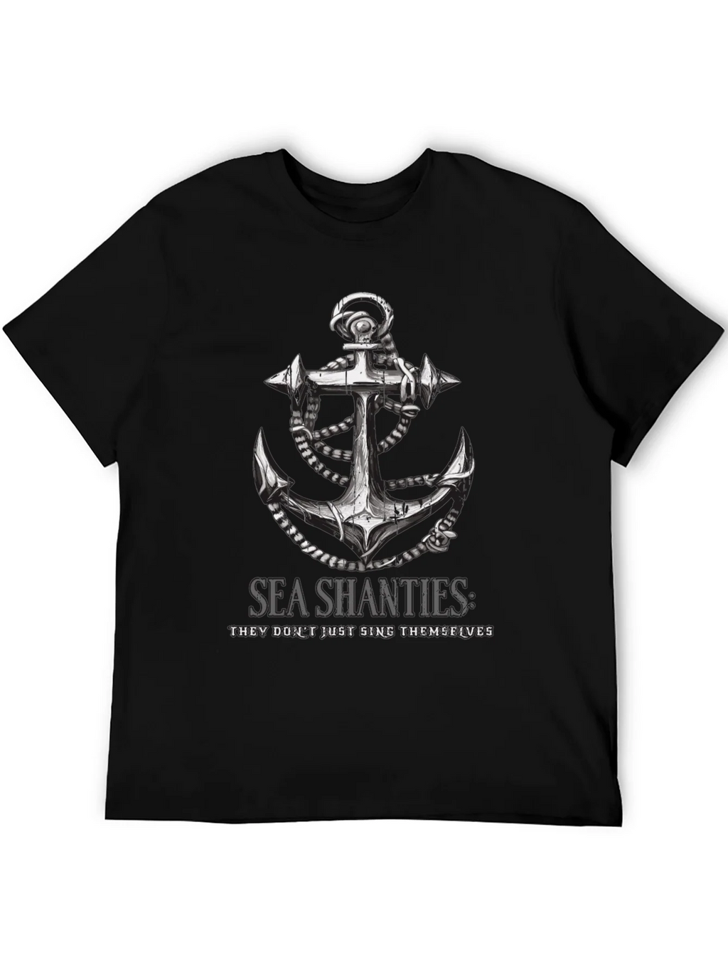 Sea Shanties Anchor Graphic T-Shirt - Black product image 5