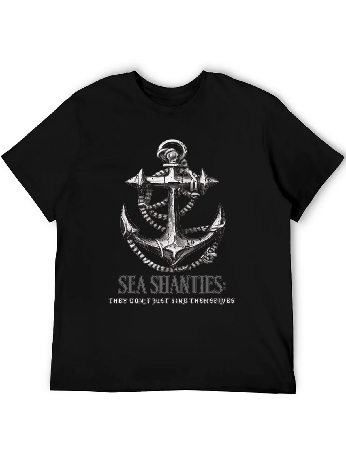 Sea Shanties Anchor Graphic T-Shirt - Black product image 5