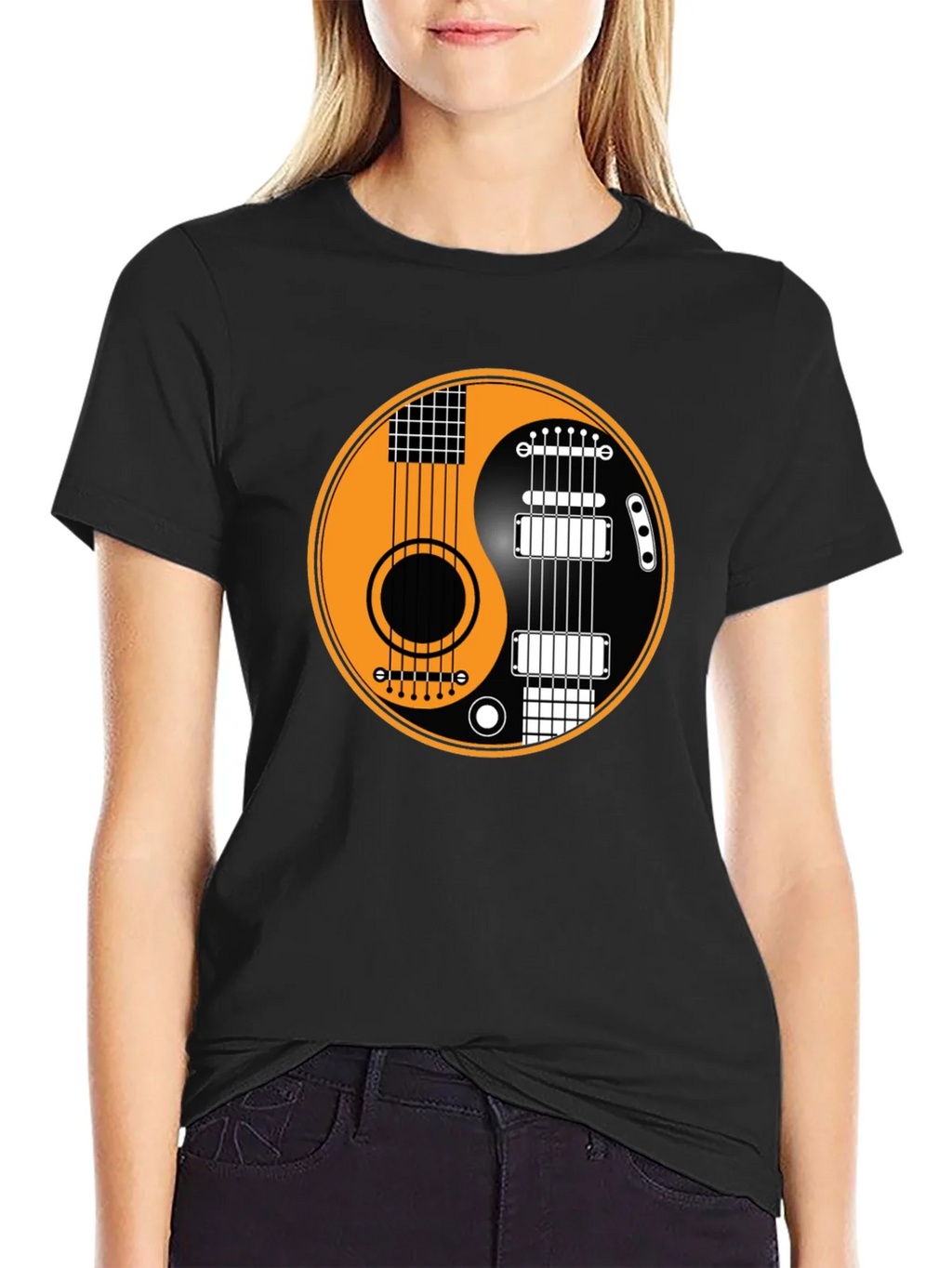 Yin Yang Guitar T-Shirt - Musical Harmony Tee product image 2