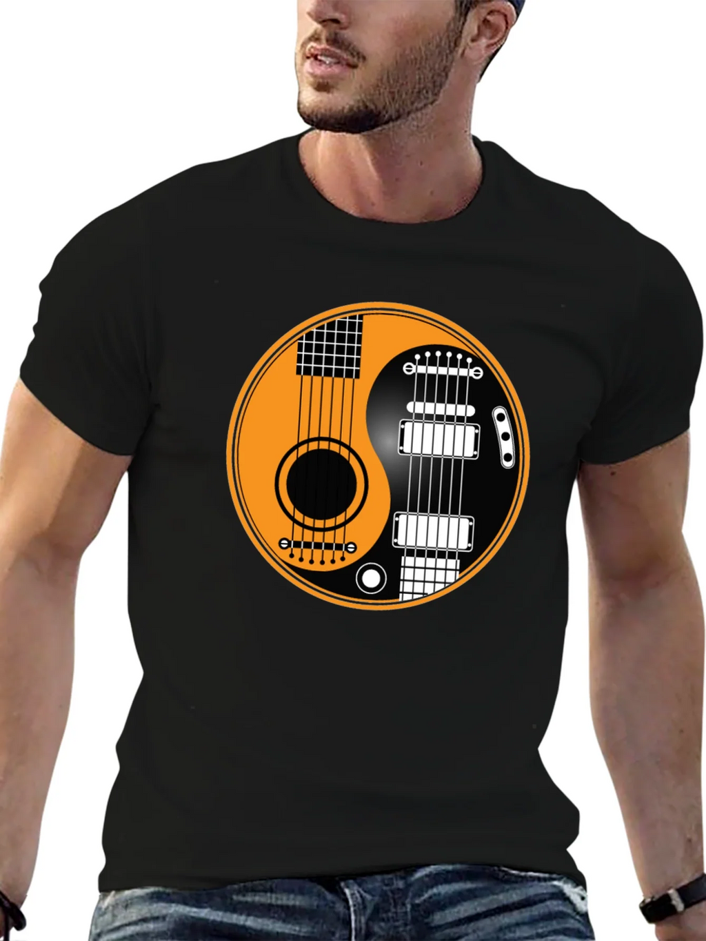 Yin Yang Guitar T-Shirt - Musical Harmony Tee product image 5