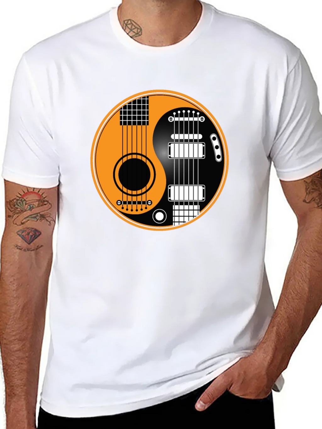 Yin Yang Guitar T-Shirt - Musical Harmony Tee product image 6