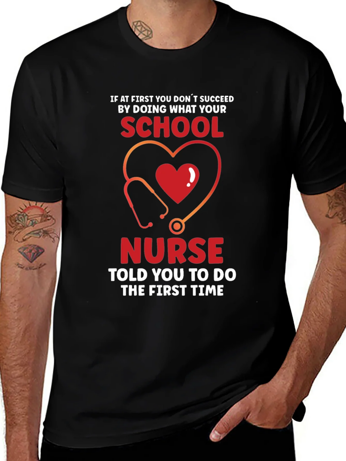 School Nurse T-Shirt: If at First You Dont Succeed Tee product image 1
