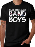 Good Girls Love Band Boys Black Graphic Tee product image 1
