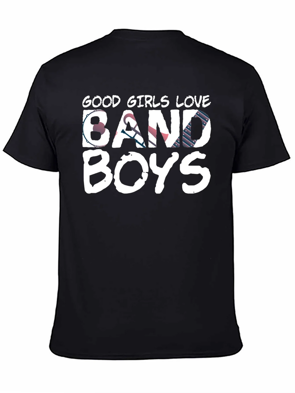 Good Girls Love Band Boys Black Graphic Tee product image 4