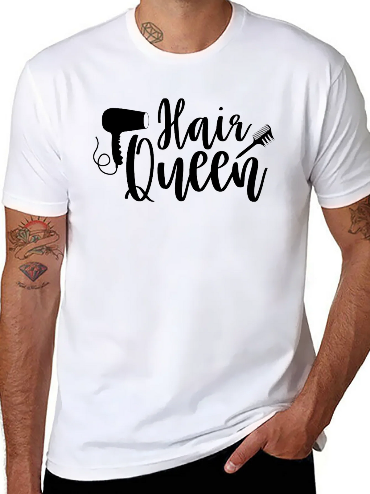 Hair Queen Black T-Shirt product image 7