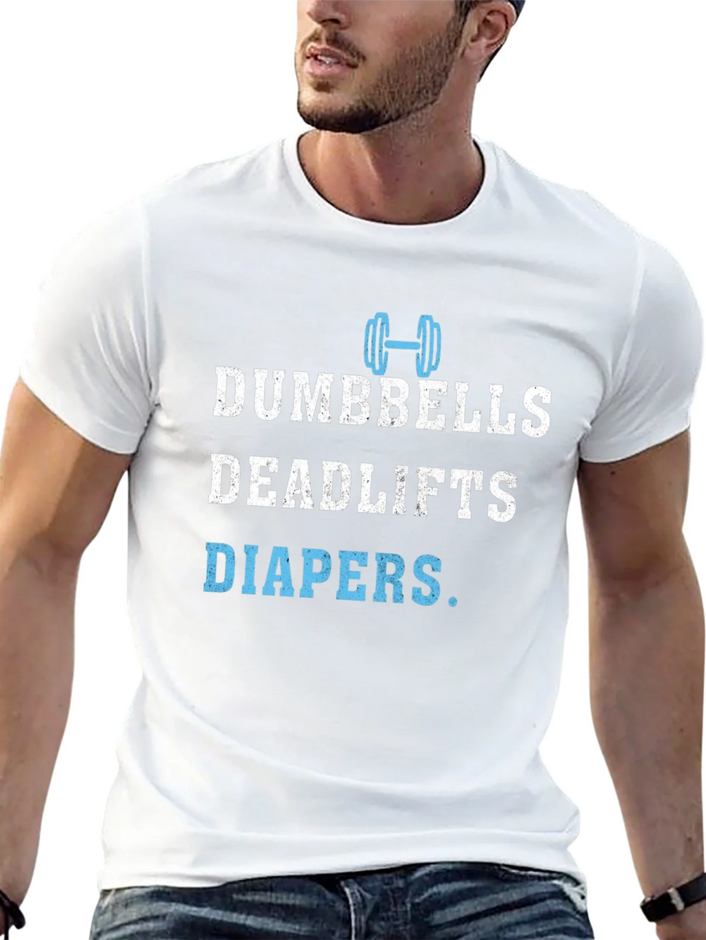 Dumbbells Deadlifts Diapers Mens T-Shirt product image 12