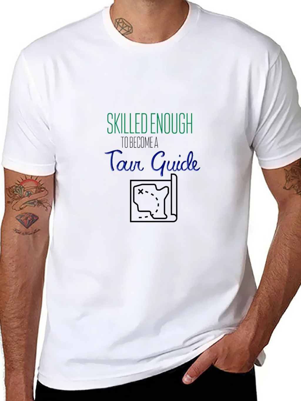 Skilled Enough Tour Guide Black T-Shirt product image 7