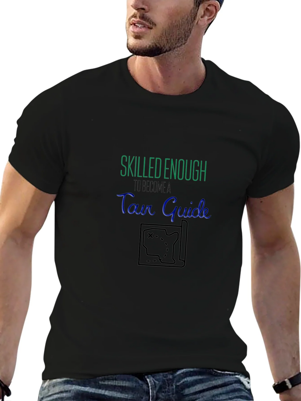 Skilled Enough Tour Guide Black T-Shirt product image 6