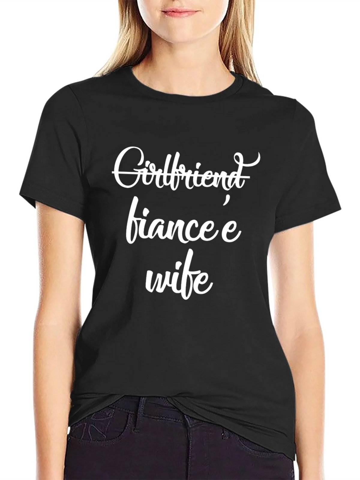 Girlfriend Fiancee Wife Black Graphic Tee product image 2