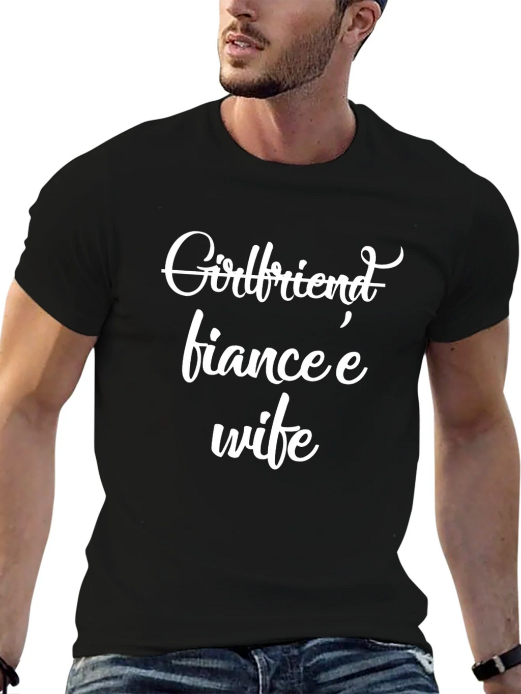 Girlfriend Fiancee Wife Black Graphic Tee product image 6