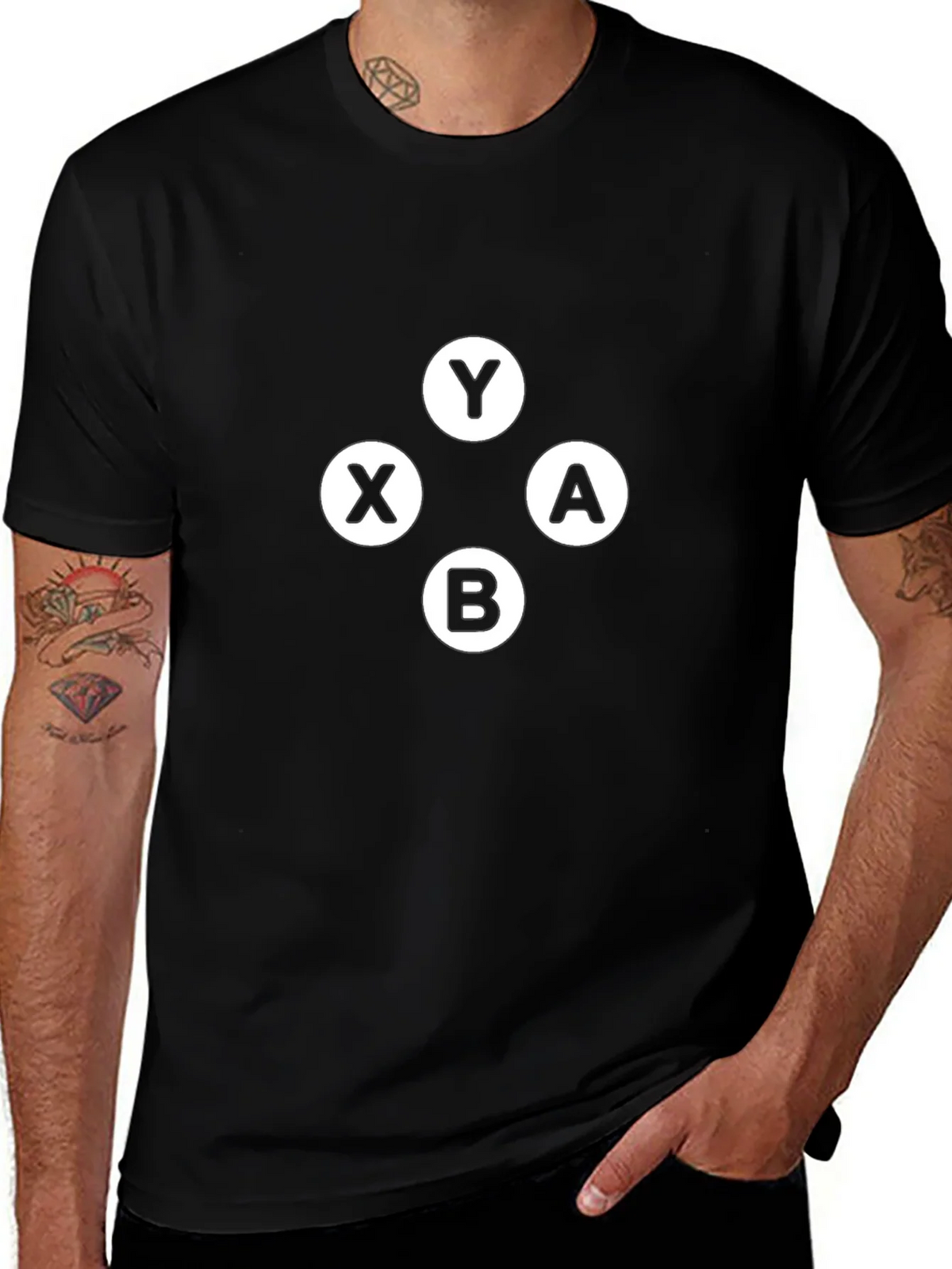 Gaming Buttons Tee - Xbox Style Design product image 1