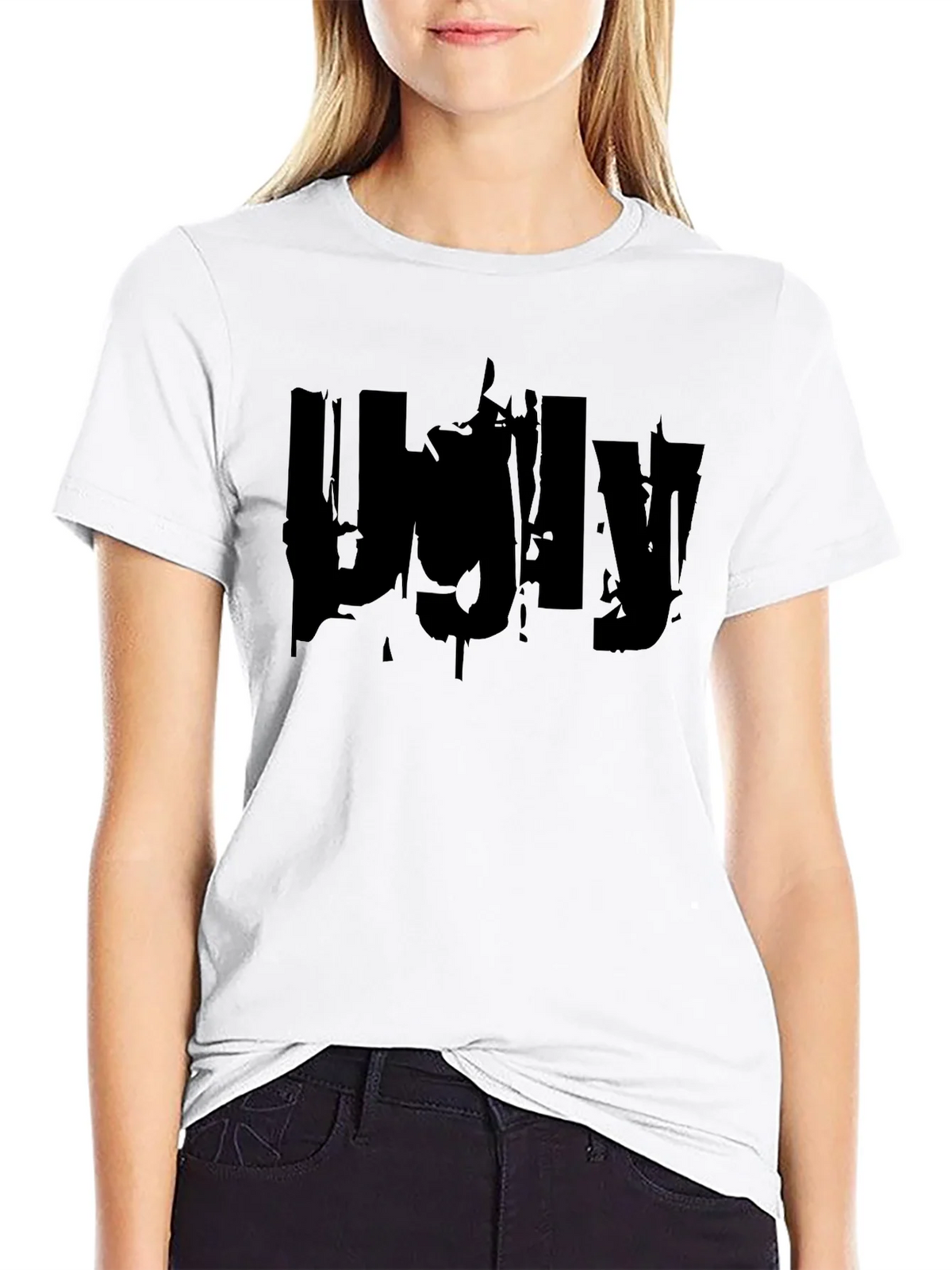 Ugly Graphic Print Black T-Shirt product image 8