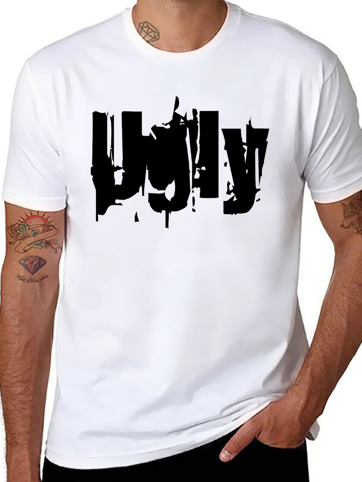 Ugly Graphic Print Black T-Shirt product image 7