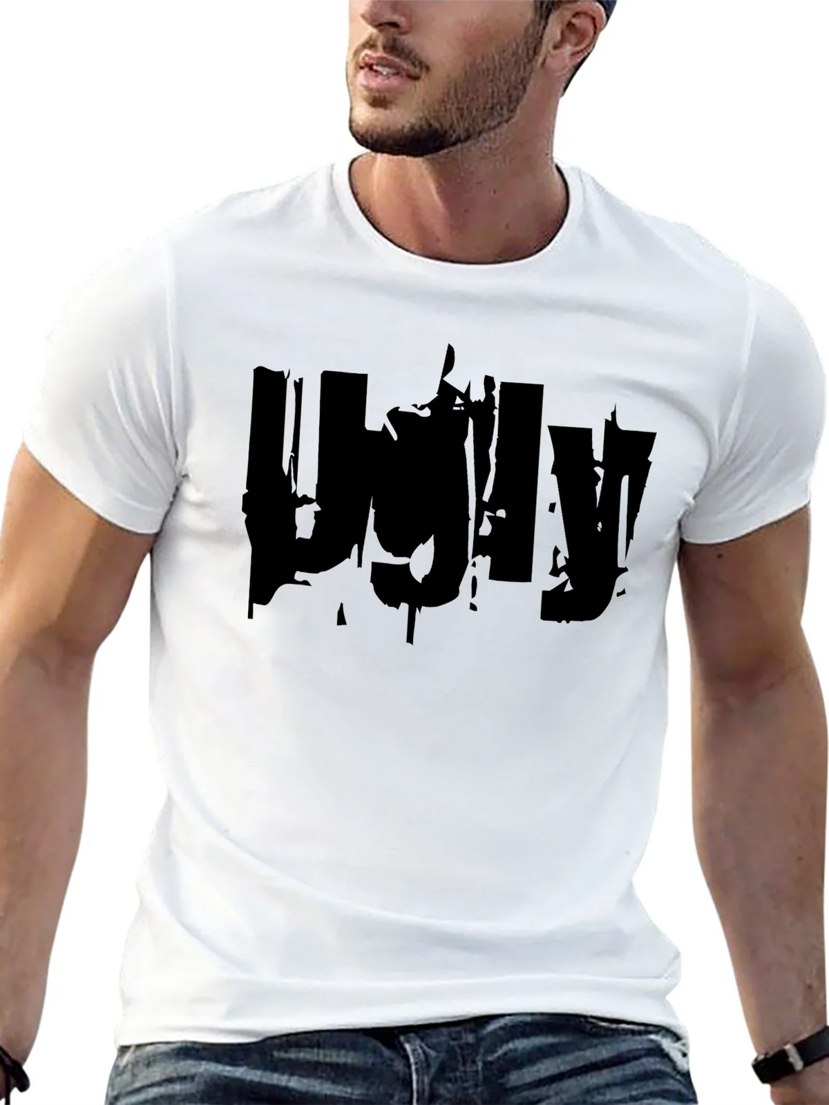 Ugly Graphic Print Black T-Shirt product image 12
