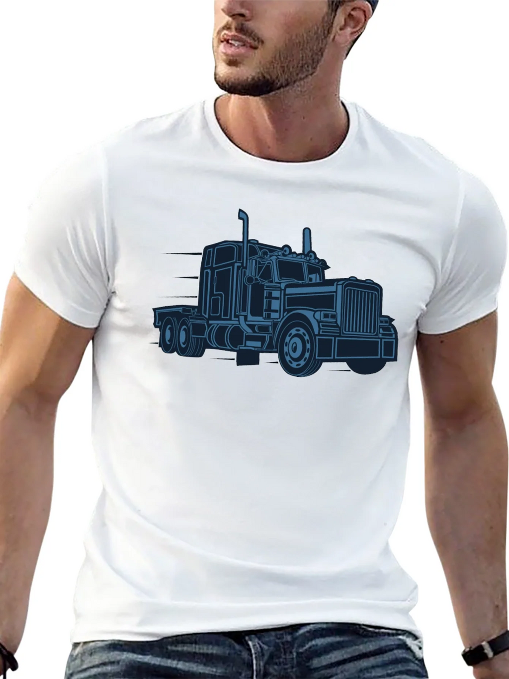 Trucker Graphic T-Shirt - Classic Big Rig Design product image 12