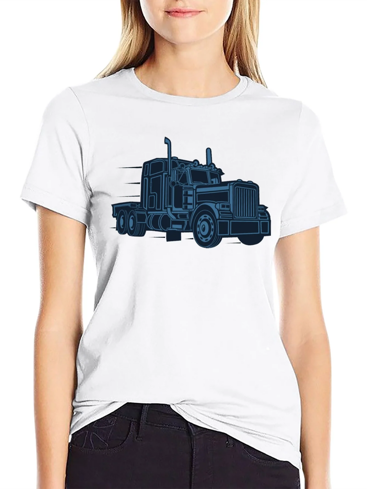 Trucker Graphic T-Shirt - Classic Big Rig Design product image 8
