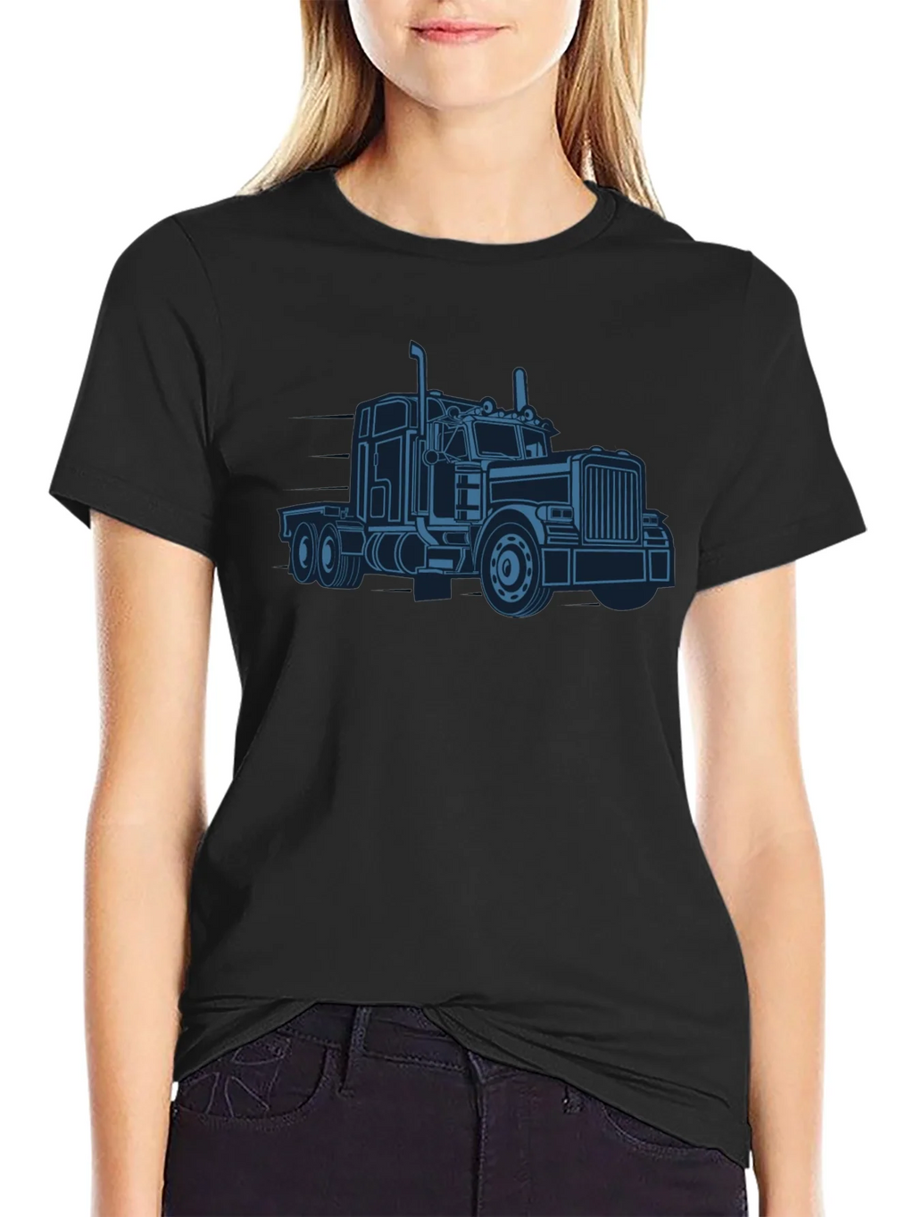 Trucker Graphic T-Shirt - Classic Big Rig Design product image 2