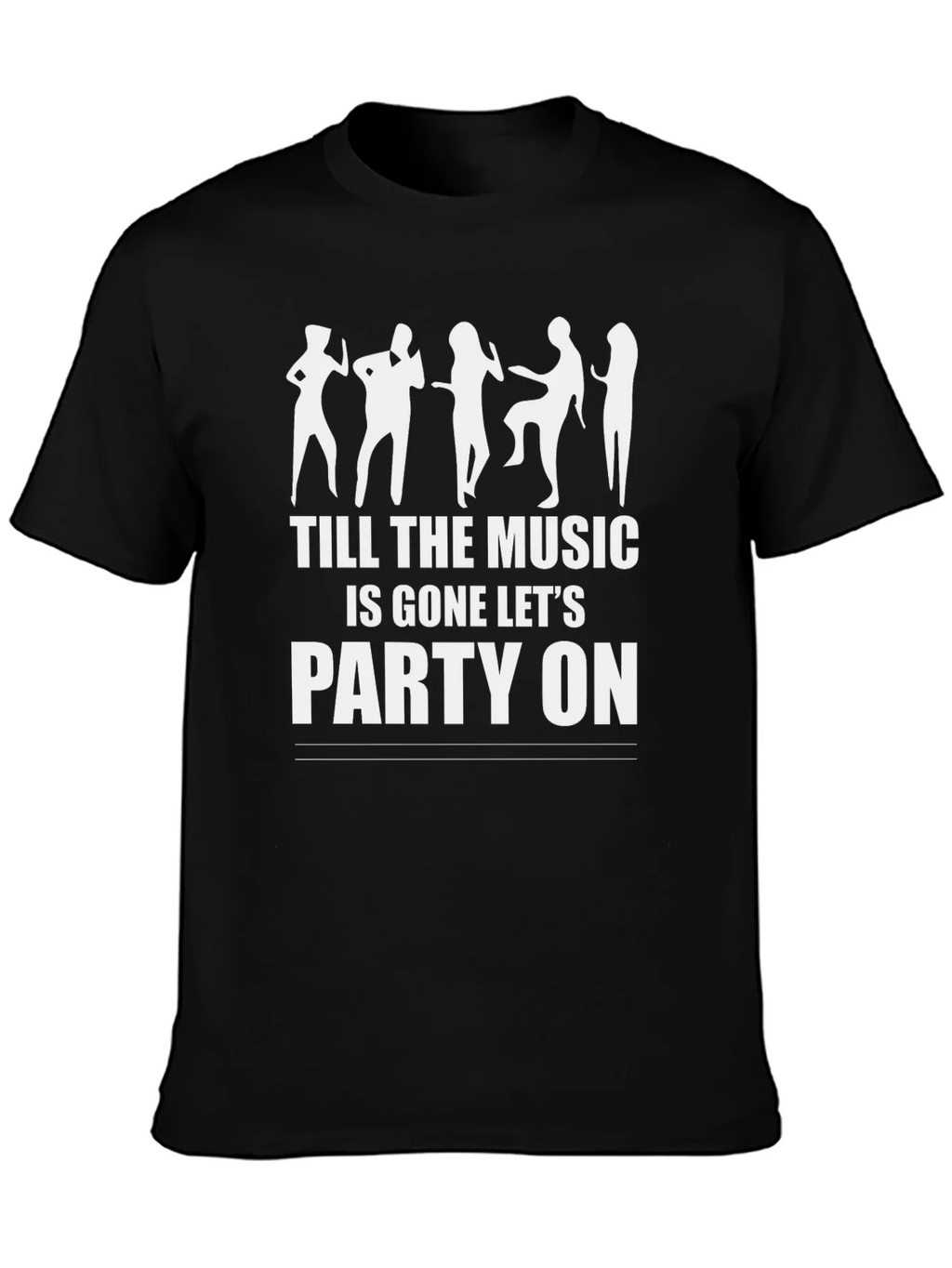 Party On Graphic Tee - Unisex Black T-Shirt product image 3
