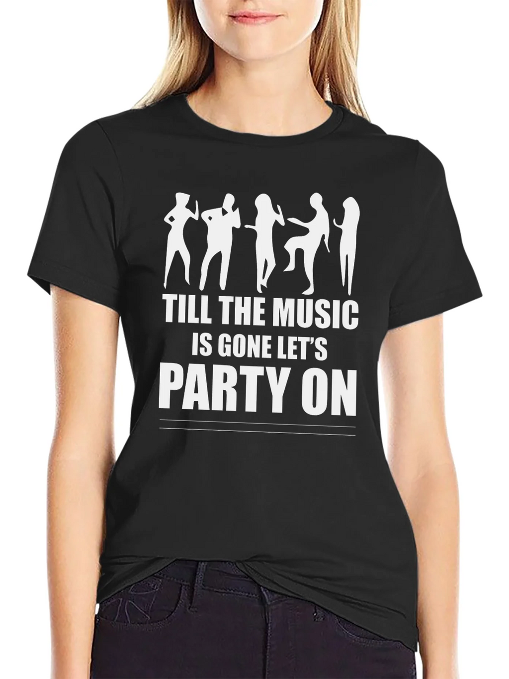 Party On Graphic Tee - Unisex Black T-Shirt product image 2