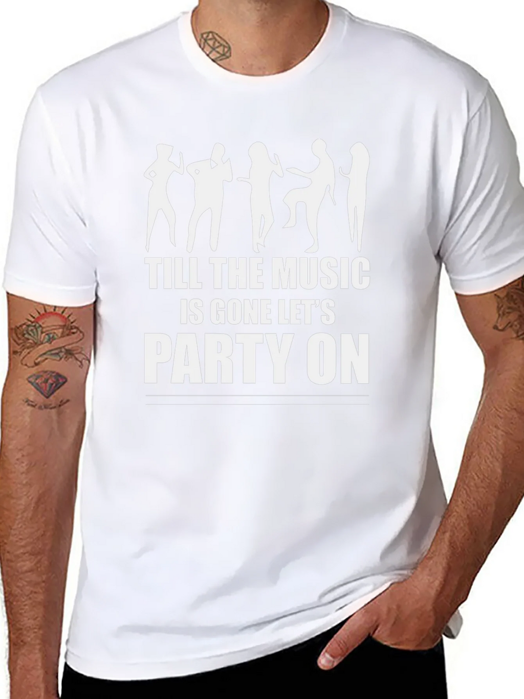 Party On Graphic Tee - Unisex Black T-Shirt product image 7