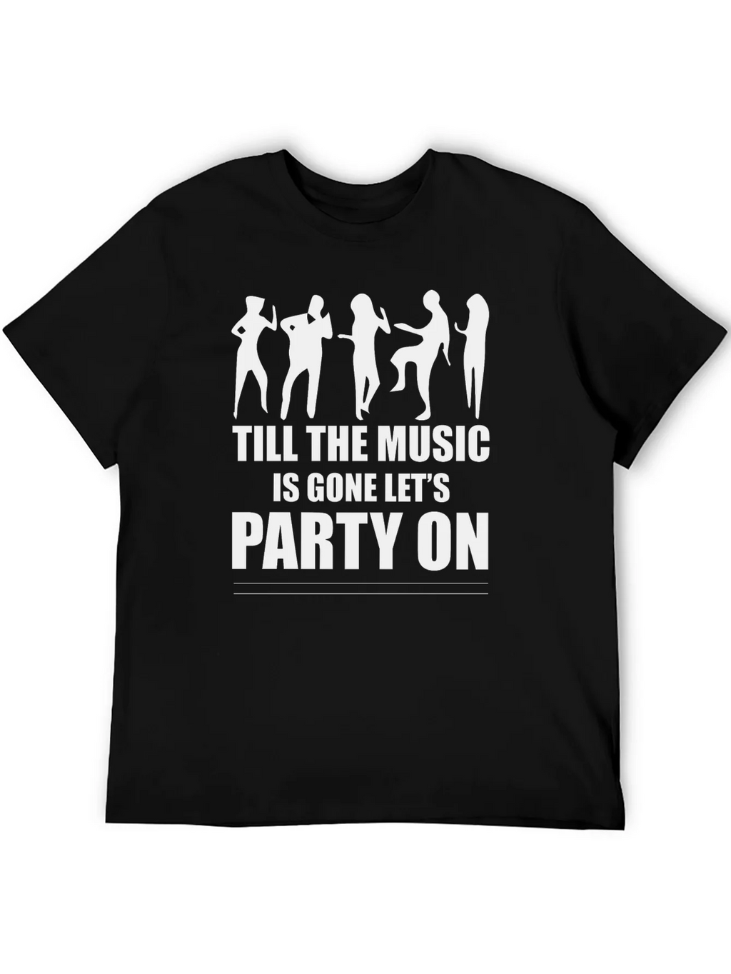 Party On Graphic Tee - Unisex Black T-Shirt product image 5