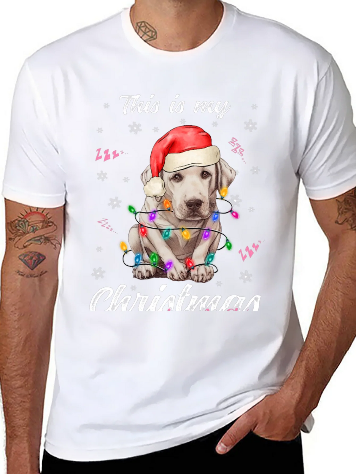 Christmas Dog T-Shirt - Festive Holiday Apparel