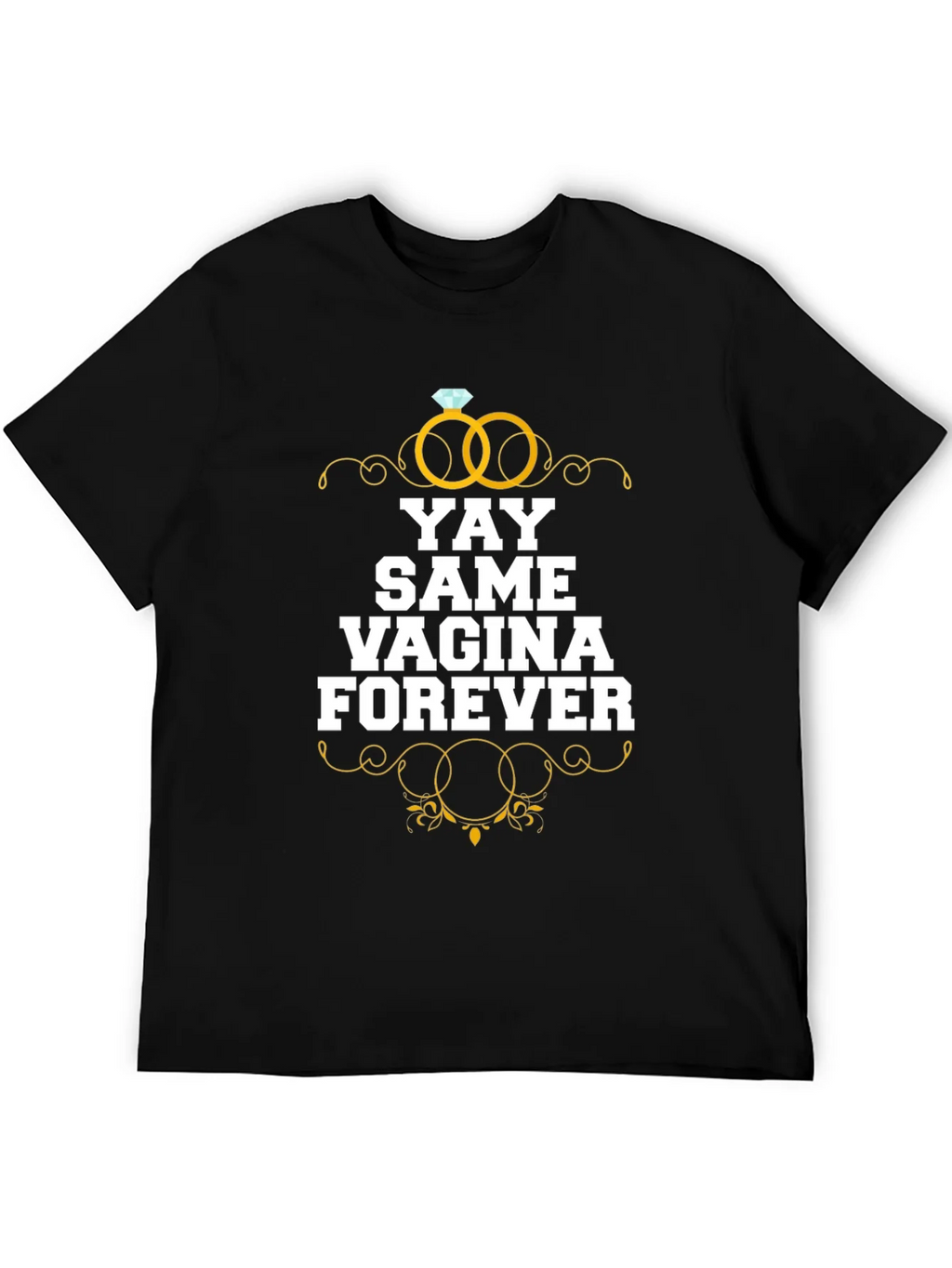YAY Same Vagina Forever Graphic Tee - Black Cotton product image 5