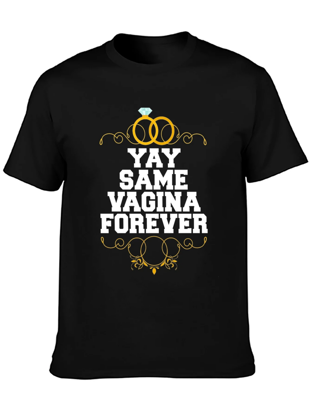 YAY Same Vagina Forever Graphic Tee - Black Cotton product image 3