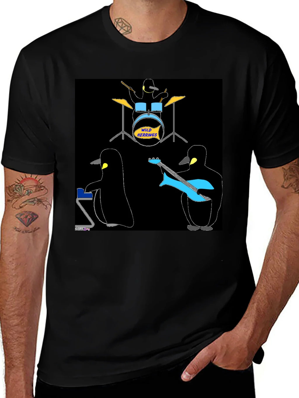 Penguin Band T-Shirt - Wild Herrings Rock! product image 1