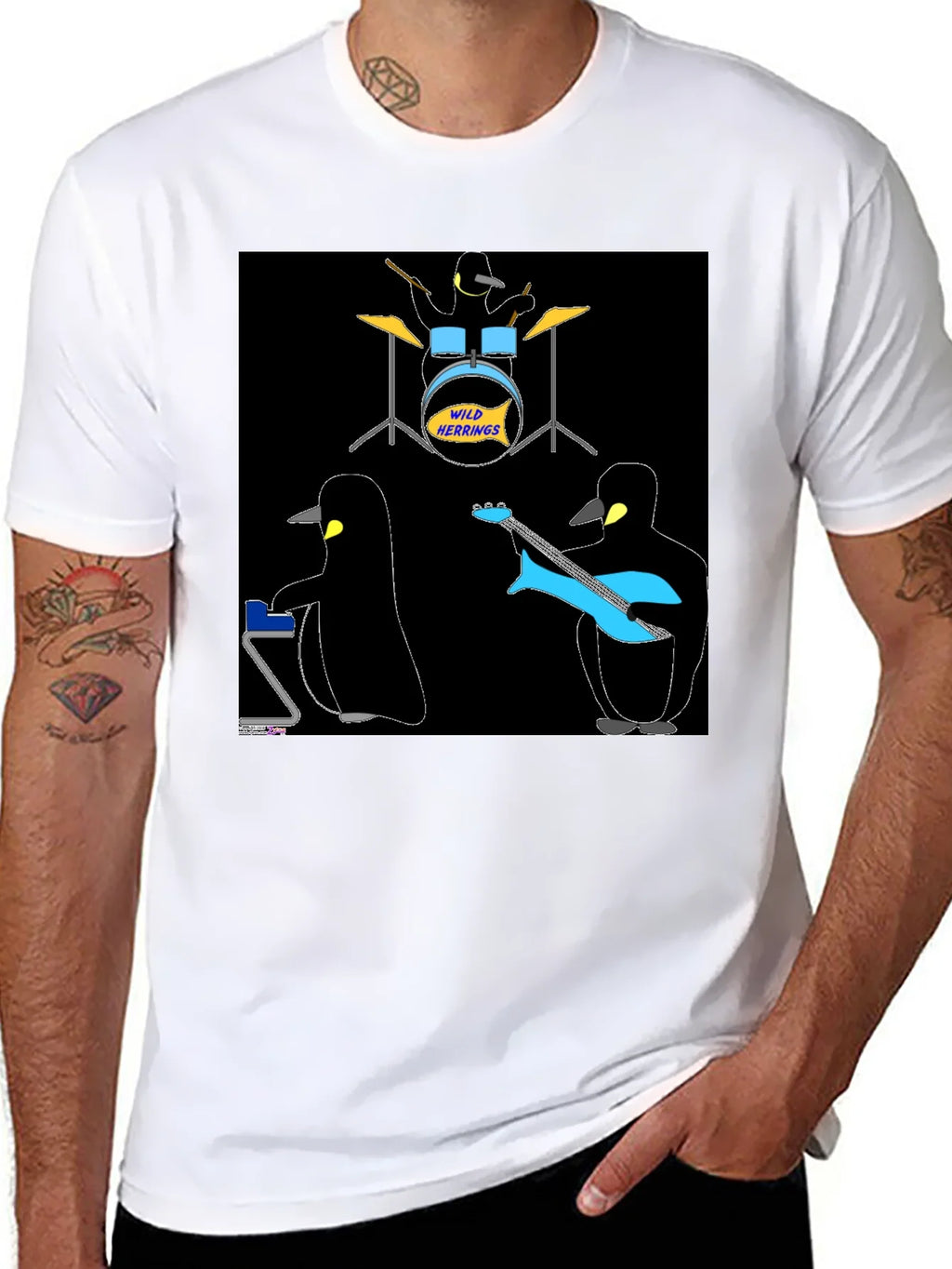 Penguin Band T-Shirt - Wild Herrings Rock! product image 7