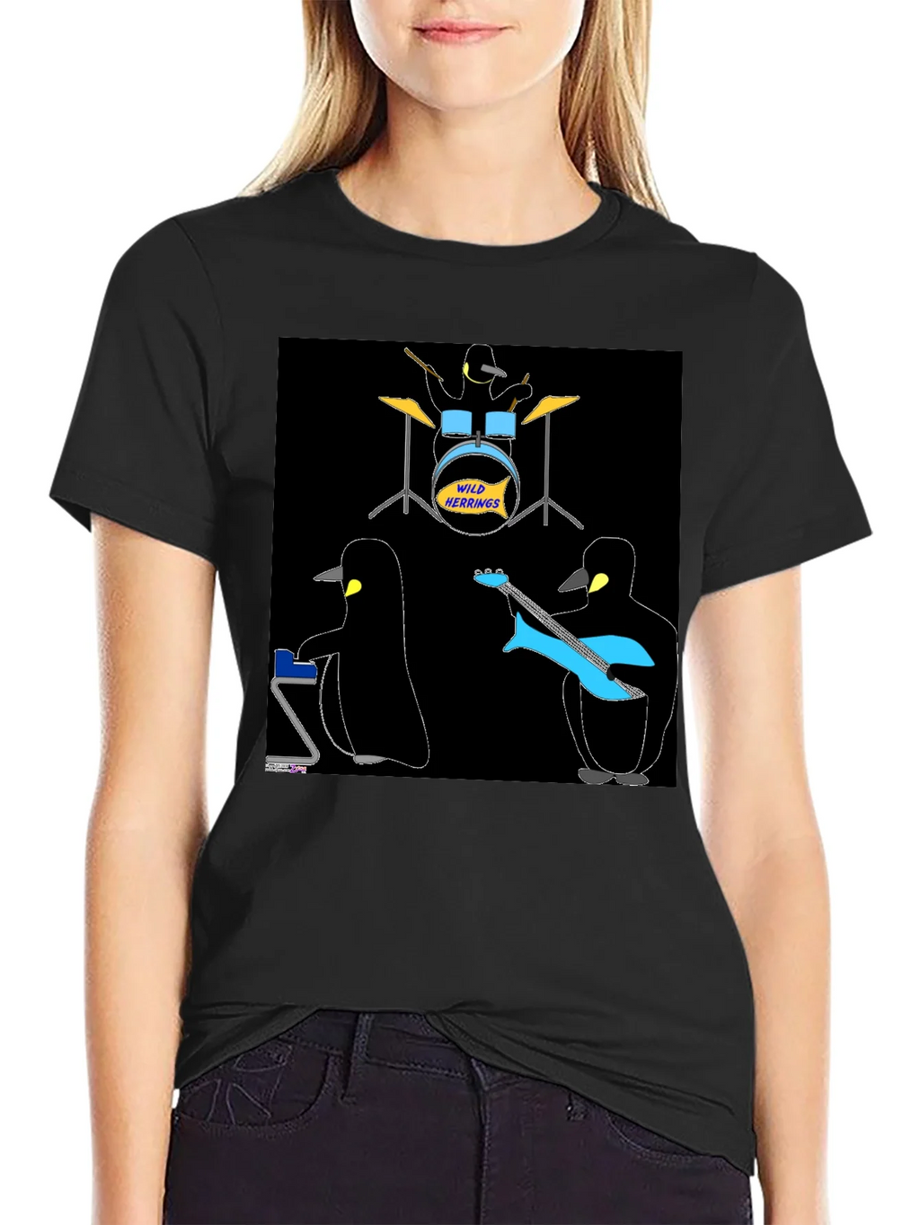 Penguin Band T-Shirt - Wild Herrings Rock! product image 2