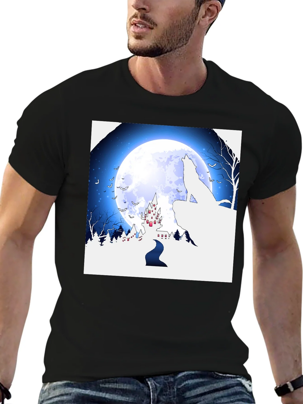 Wolf Moon Castle T-Shirt product image 5
