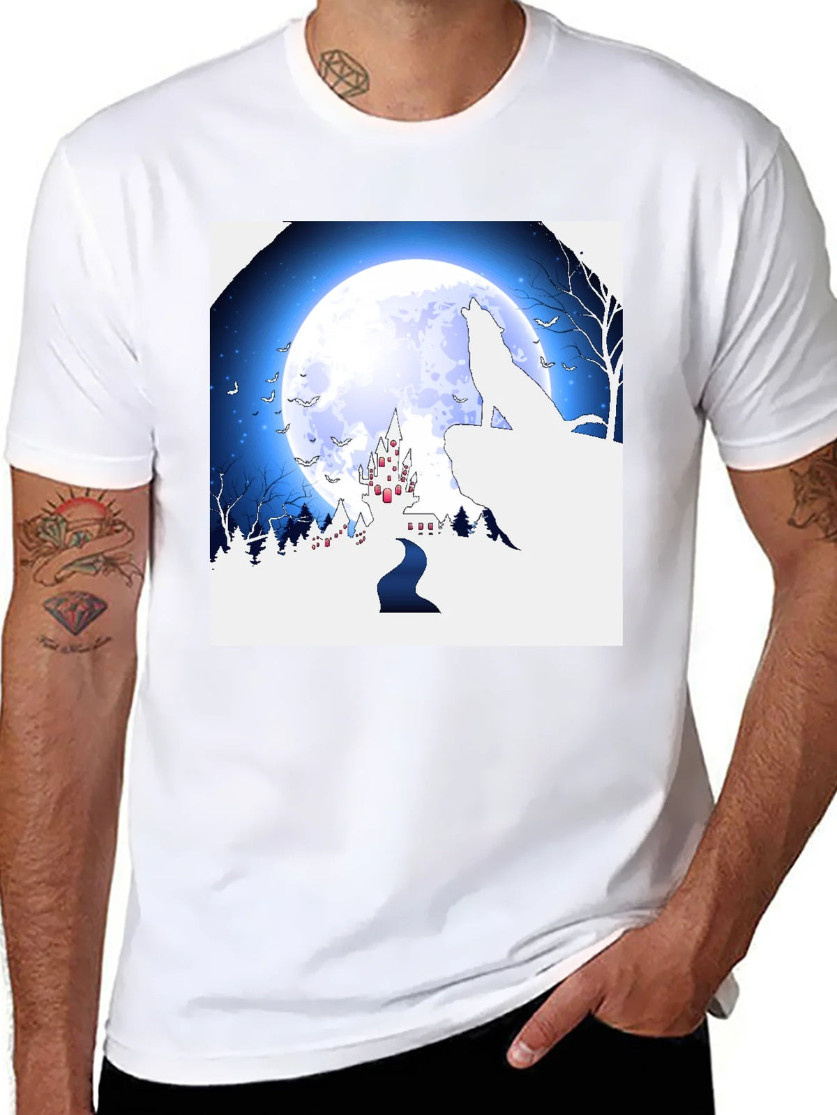 Wolf Moon Castle T-Shirt product image 6