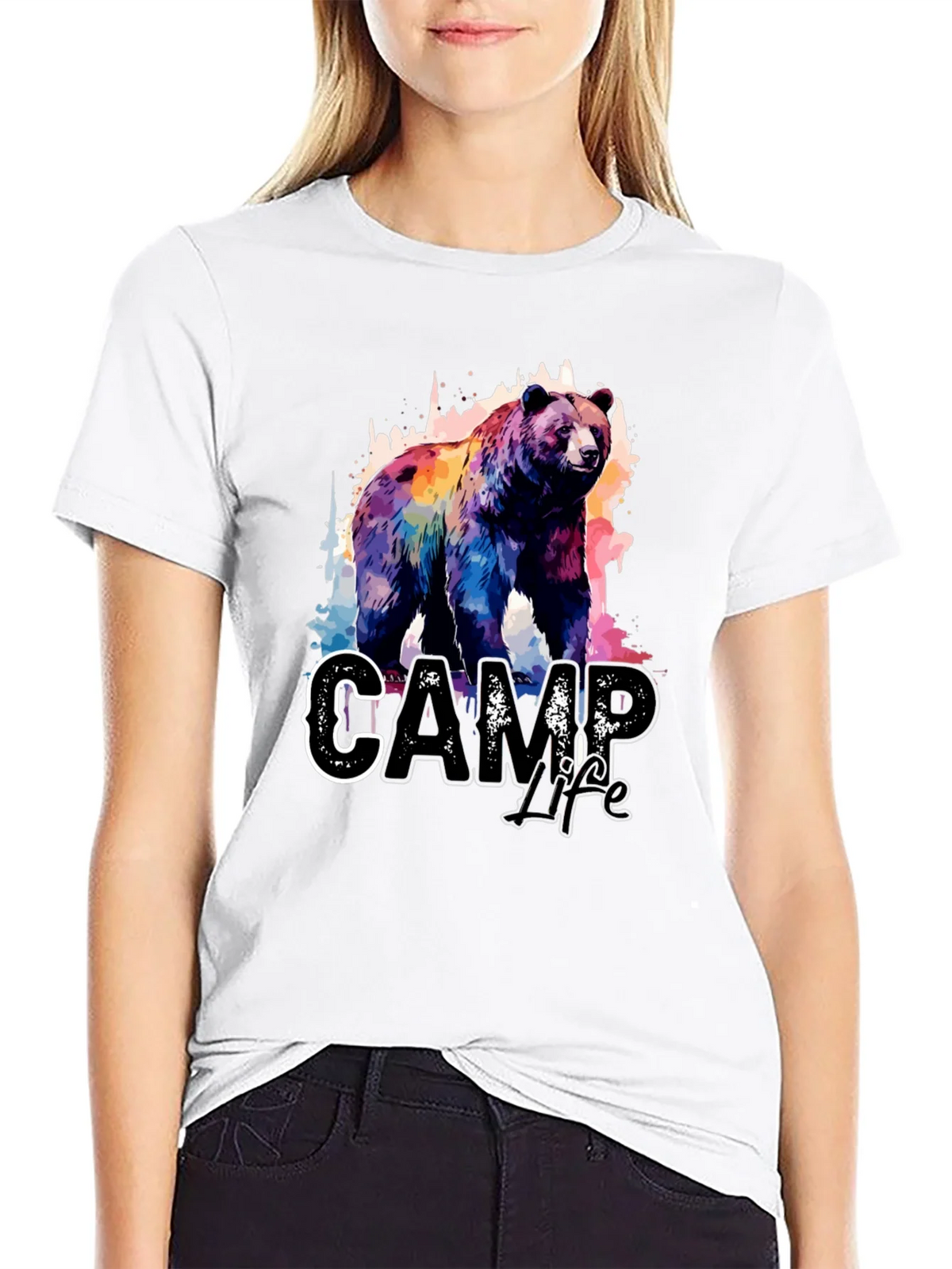Camp Life Bear Graphic Tee - Black product image 8