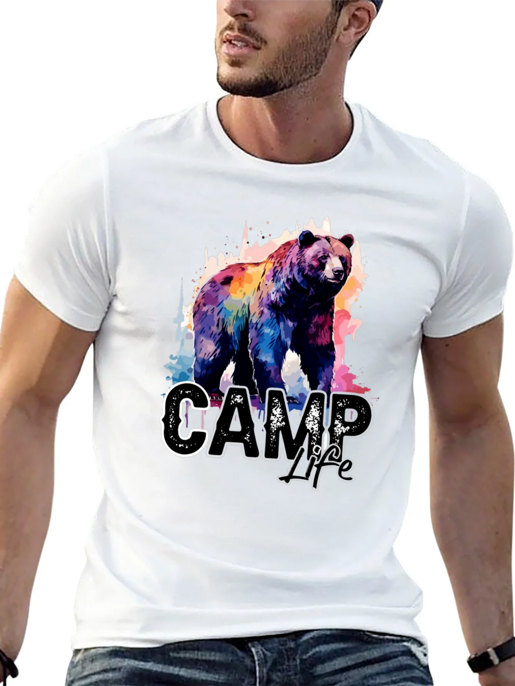 Camp Life Bear Graphic Tee - Black product image 12