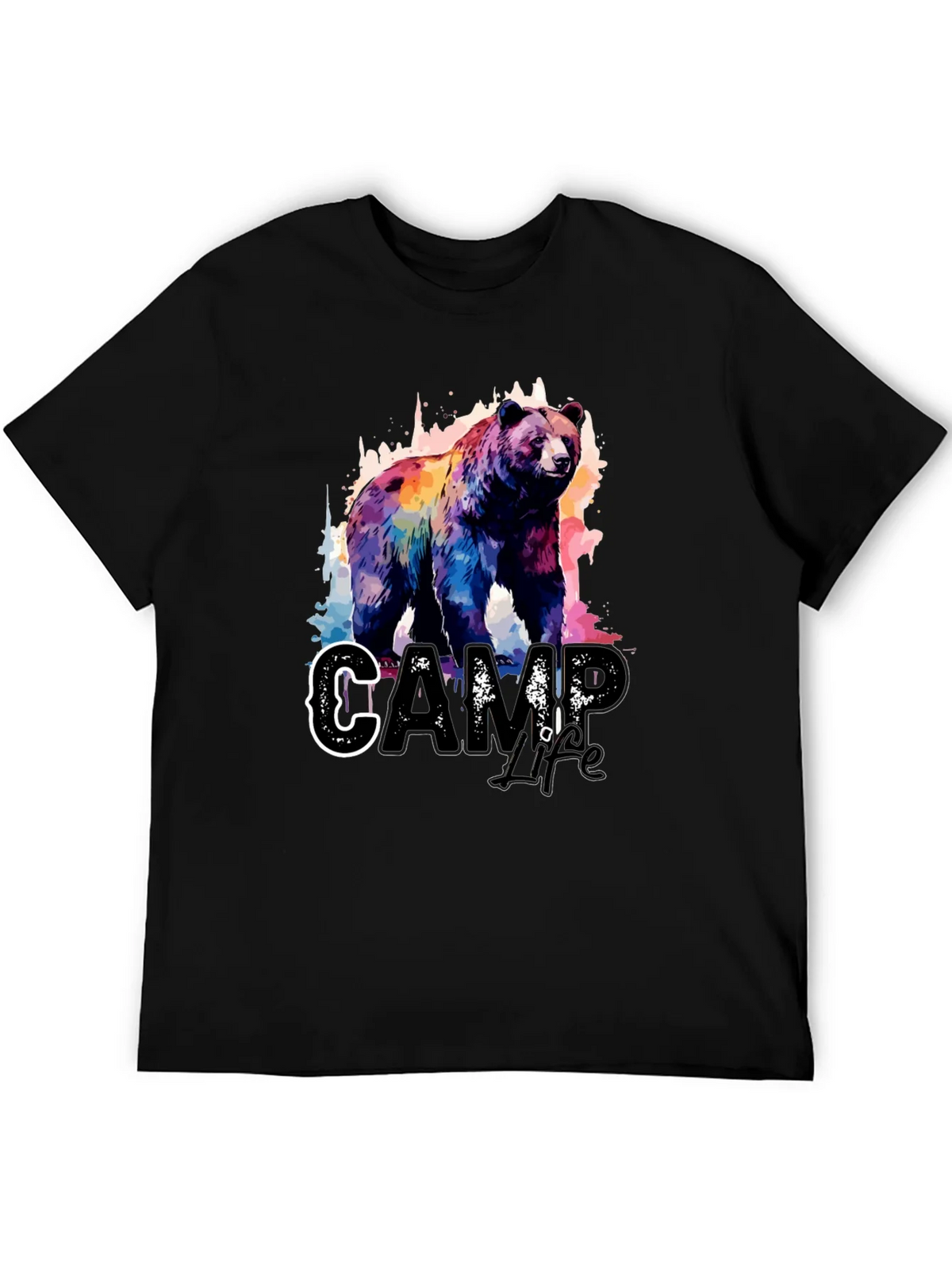 Camp Life Bear Graphic Tee - Black product image 5